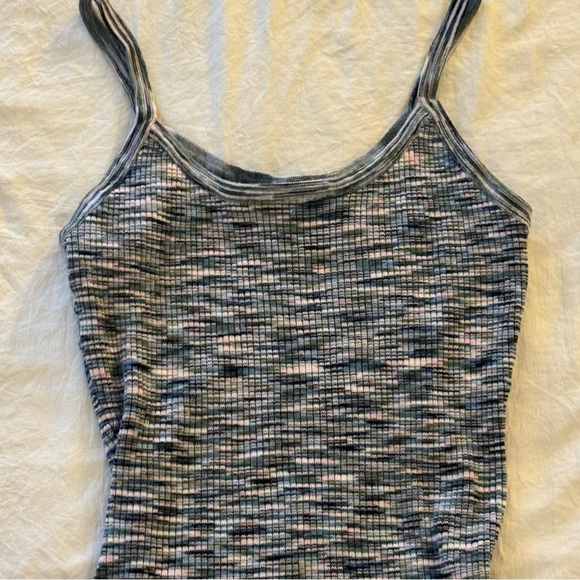 Forever 21 Women’s Blue/Green/Pink Knitted Mini Dress | Size Medium | Tank Dress - Picture 4 of 5